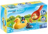 PLAYMOBIL 1.2.3 Aqua  Famille de canards et enfant  - 70271