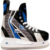 Nijdam IJshockeyschaats Polyester - Deluxe - Zwart/Blauw/Zilver - 38