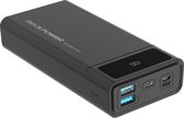 Banque d'alimentation RealPower PB-20K PD 20 000 mAh avec écran USB-C PD noir