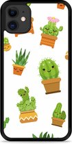 iPhone 11 Hardcase hoesje Happy Cactus - Designed by Cazy
