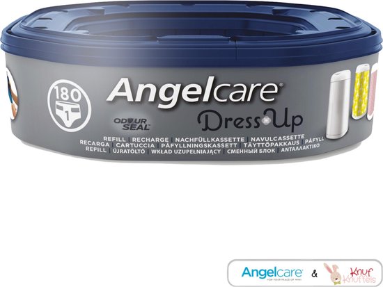 Angelcare DressUp Navulverpakking Luieremmer - 3 ROLLEN + E-Book - Angelcare