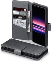 Sony Xperia 5 Bookcase hoesje - CaseBoutique - Effen Grijs - Leer