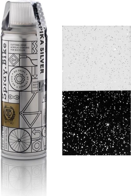 Spray.Bike Keirin Flake Pikapika Silver 200ml Zilver Glitter Fietslak