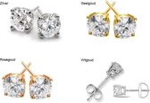 Chique witgouden diamanten oorstekers 0,60 crt