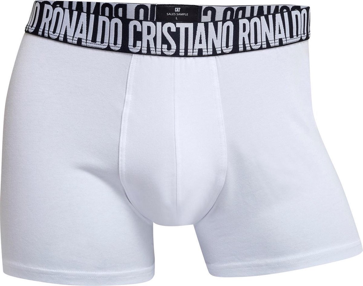 Cristiano Ronaldo 7 Trunk Cotton Stretch 3-Pack Men White/Aop/Black - Maat  L | bol.com