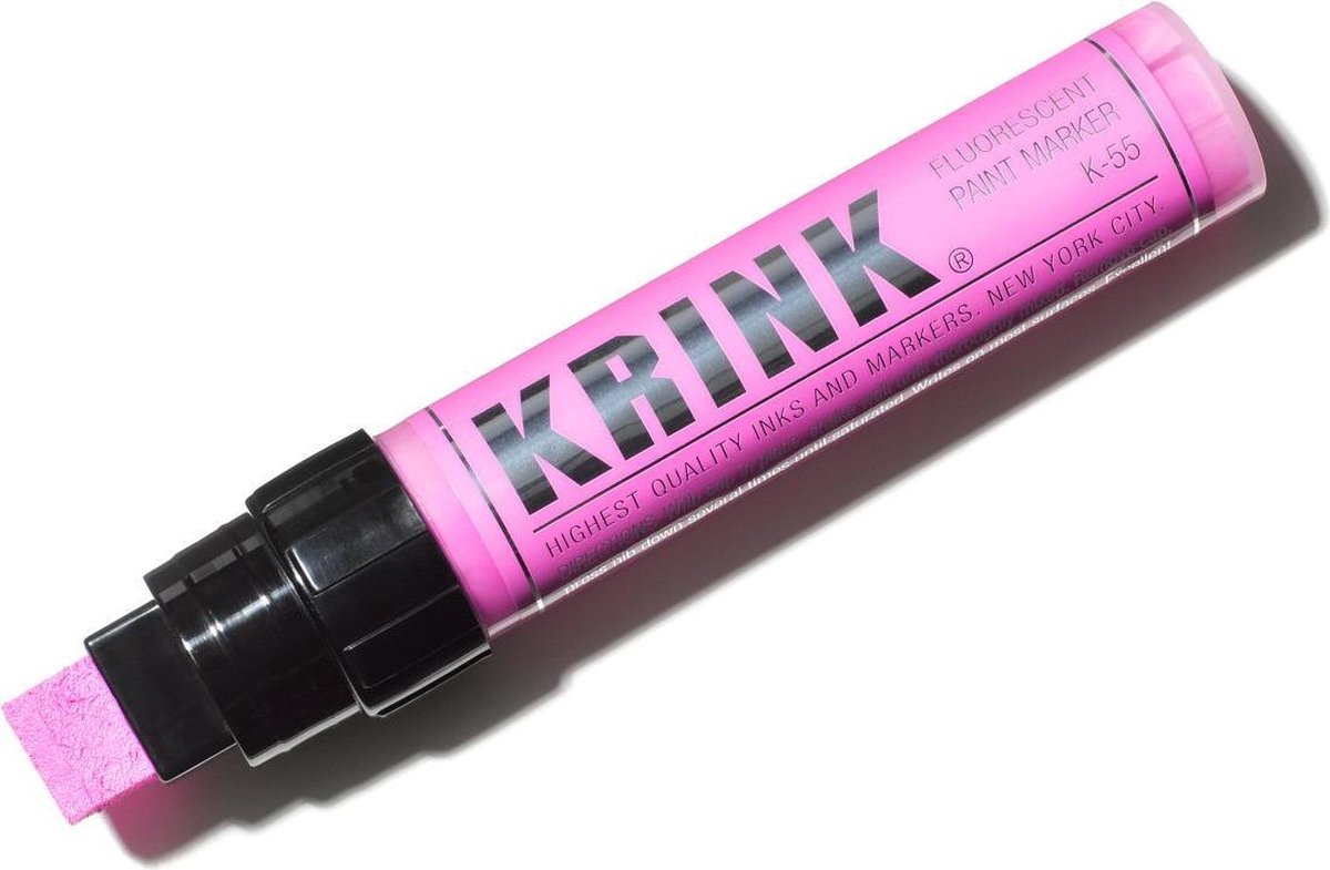 Krink K-55 Fluoriserend Roze 15mm Acryl Paint Marker - 30ml inkt in metalen body
