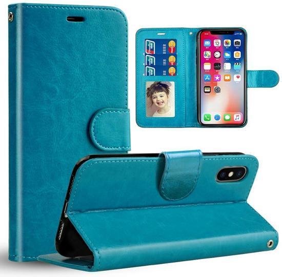 Chique lederen hybride telefoon hoesje voor Samsung Note 10 plus | blauw |  bol.com