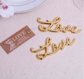 Luxe Gouden Bieropener Love - in cadeau-verpakking - Cadeautip!