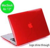 Lunso - Geschikt voor MacBook Air 13 inch (2010-2017) - cover hoes - Glanzend Rood - Vereist model