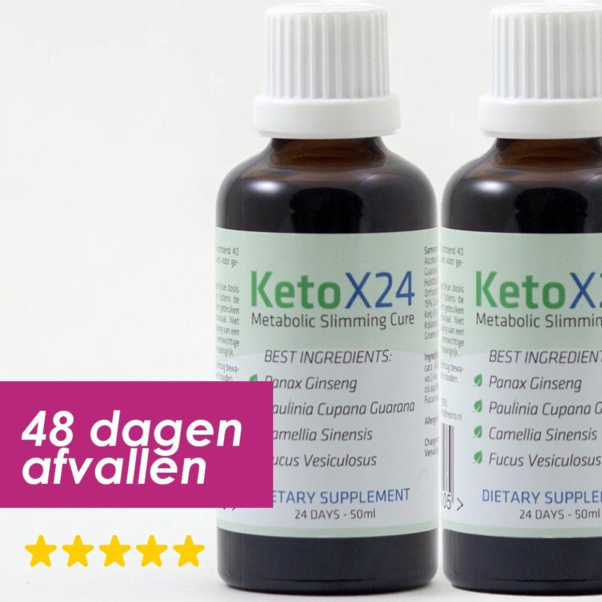 Goedkoopste KetoX24 Afslanksupplement - 2 x 24 Dagen
