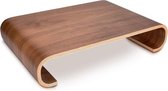 Navaris® Laptop Monitor Wood Stand Brown | Eikenhouten standaard voor meer ruimte | verhoging voor iMac PC TV Notebook Laptop | Eiken hout | scherm beeldschermverhoger verhoger bureau bruin |