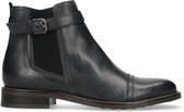 Manfield - Dames - Donkerblauwe chelsea boots met gespje - Maat 37