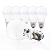 B.K.Licht - LED Lichtbron - set van 5 - met E27 - 9W LED - A60 - 2.700K warm wit licht - lampjes  - LED lamp