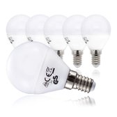 B.K.Licht - LED Lichtbron - set van 5 - met E14 - 5W LED - 3.000K warm wit licht - lampjes  - kogelvorm - LED lampen -  gloeilampen - reflectorlamp