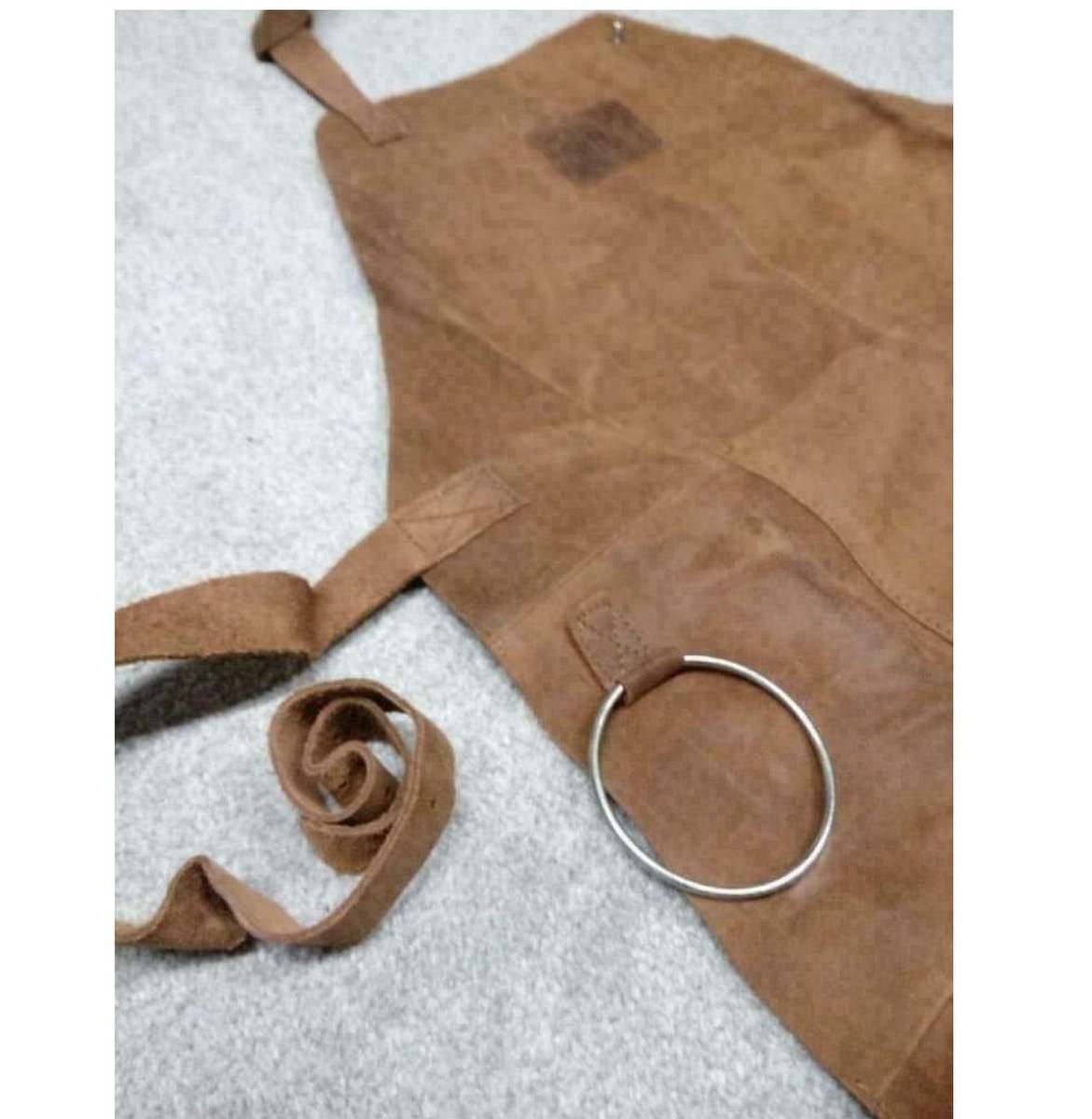 DarkRabbit Tablier En Cuir - Tablier De Barbecue En Cuir, Tablier De