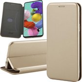 Hoesje geschikt voor Samsung Galaxy A51 - Book Case Leer ThinShield Goud