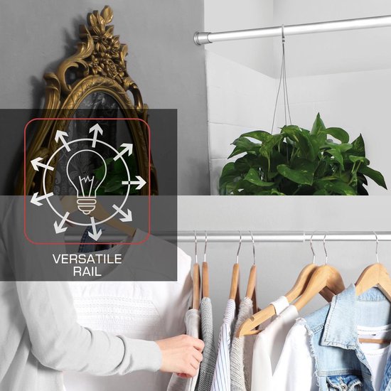 bomoe telescopische douchegordijnstang zonder boren