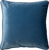 FINN - Kussenhoes velvet Provincial Blue 45x45 cm - blauw