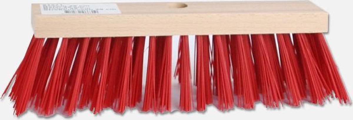 VERO Bezem Hout Kunstvezel Rood 27,5Cm