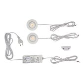 LED inbouwspot set - 2x4W / Wit / DIMBAAR