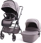 Baby Monsters Kinderwagen Met Reiswieg Marla Duo Taupe/zwart