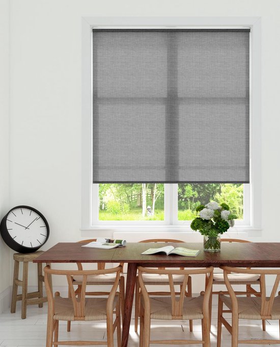 Decosol Store à enrouleur Deluxe translucide 90x190 cm anthracite