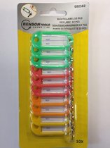 Benson Sleutellabels - Plastic - 10 stuks - Assortiment