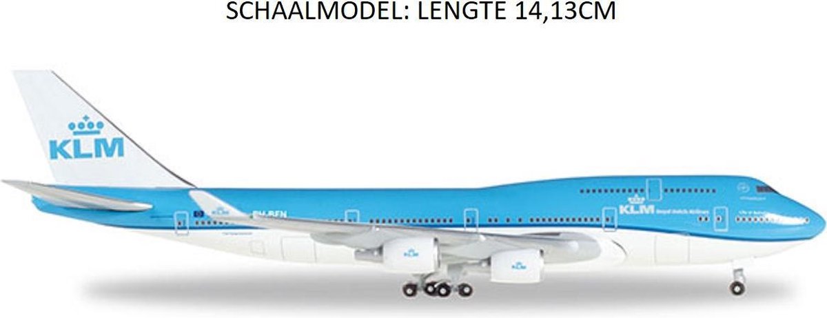 Doe mijn best mate Brengen Herpa Boeing vliegtuig KLM- B747-400 | bol.com