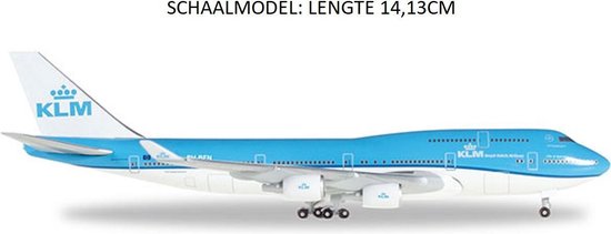lucht Verraad eetpatroon Herpa Boeing vliegtuig KLM- B747-400 | bol.com