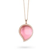 Velini jewels -P6451P -Hanger+Ketting -925 Zilver rosé -Gekleurde Cubic Zirkonia