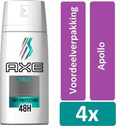 Axe Anti-Perspirant 150 ml Apollo 4 stuks Voordeelverpakking