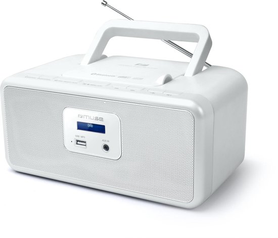 Muse M-32DBW - Draagbare radio/CD-speler met DAB+, USB en bluetooth, wit |