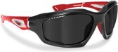 Bertoni polarized P1000B motorbril rood - smoke glas