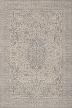 OSTA Jade – Vloerkleed – Tapijt – geweven – wol – eco – duurzaam - modern - vintage - Beige/Blauw Patroon - 67x130