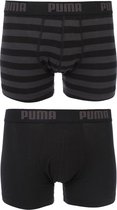 PUMA Stripe Design 1515 Boxershort - 2-pack - Zwart - Maat S
