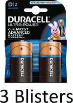 6 Stuks (3 Blisters a 2 st) Duracell Ultra Power D Batterijen - Alkaline