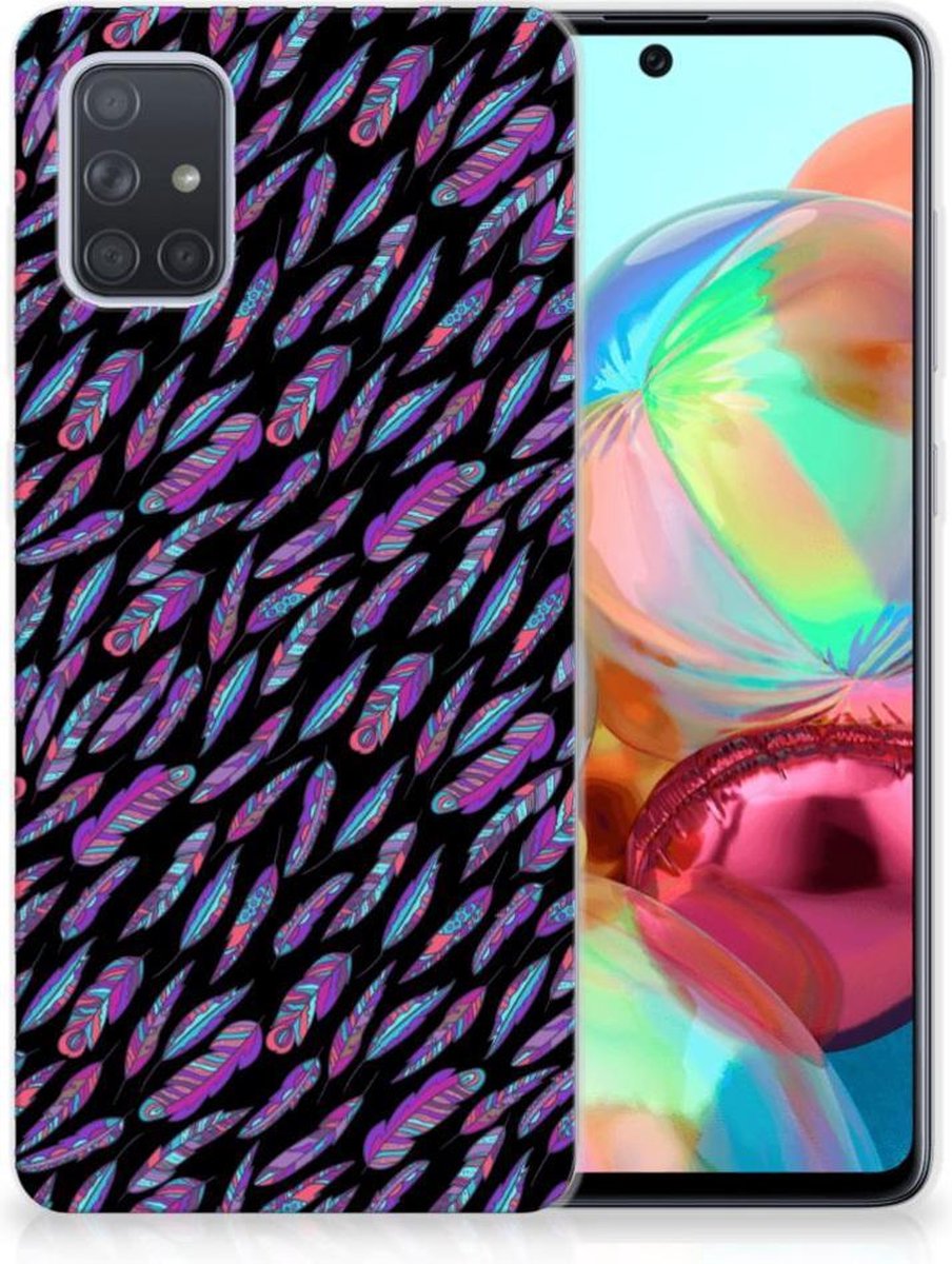 Samsung Galaxy A71 TPU bumper Feathers Color