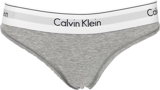 Calvin Klein dames Modern Cotton string - grijs -  Maat: XL