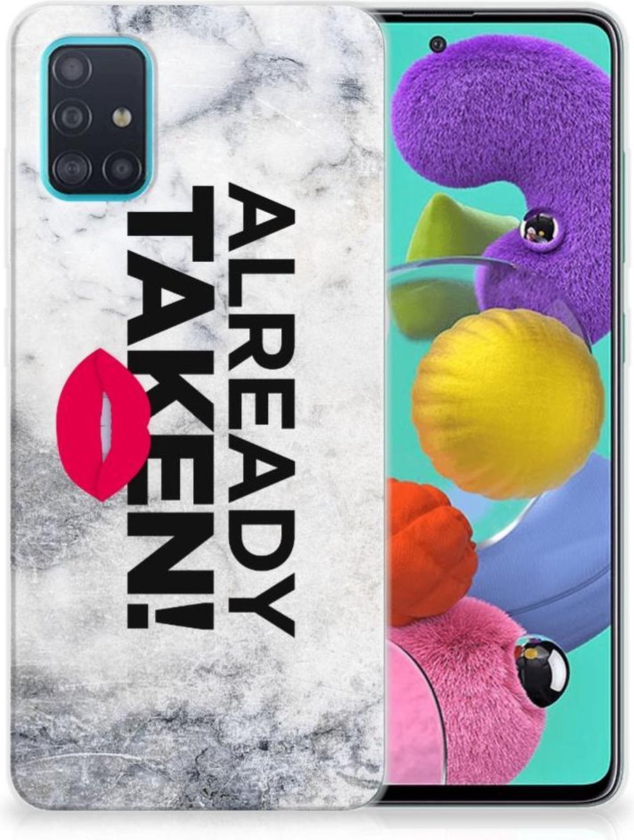 Samsung Galaxy A51 Siliconen hoesje met naam Already Taken White