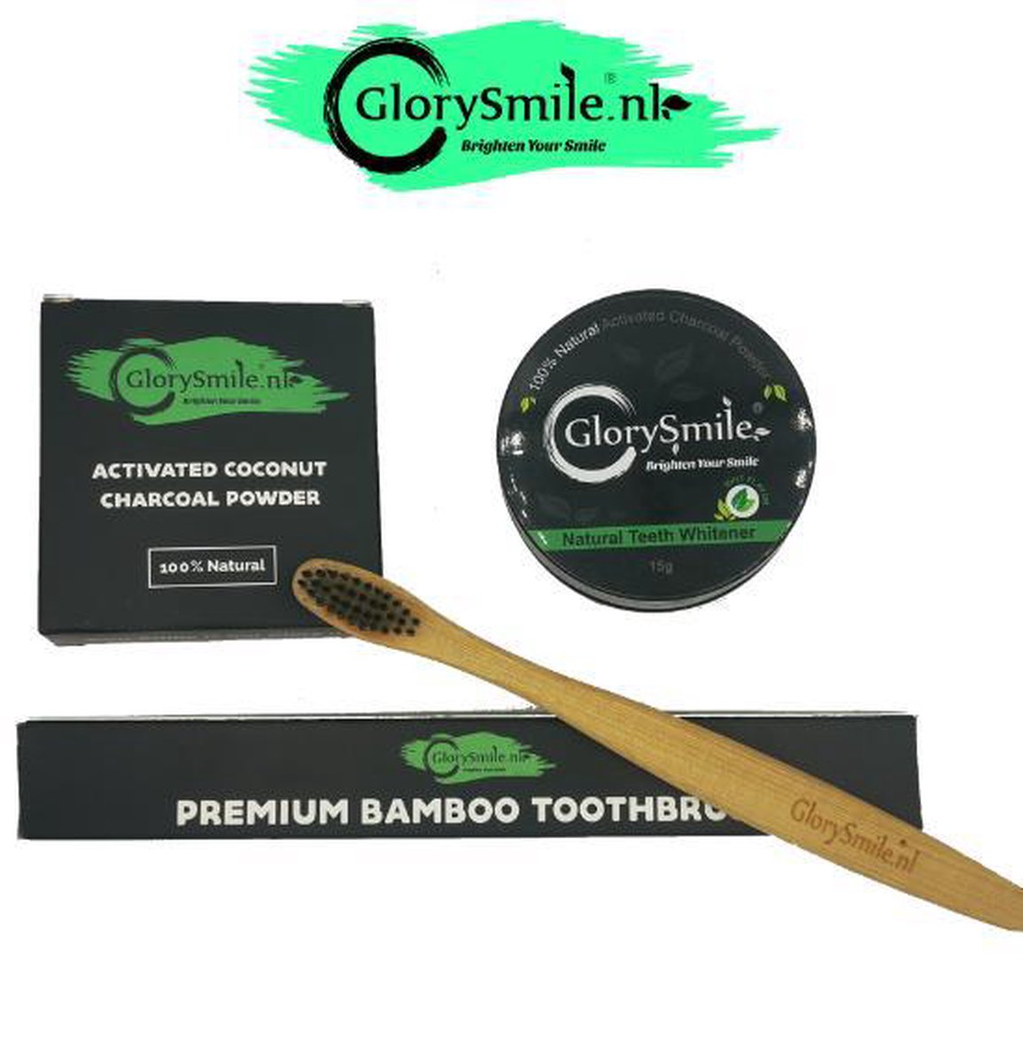 GlorySmile® Tanden bleken Houtskool Poeder voor witte tanden / Teeth Whitening Charcoal Powder+ 