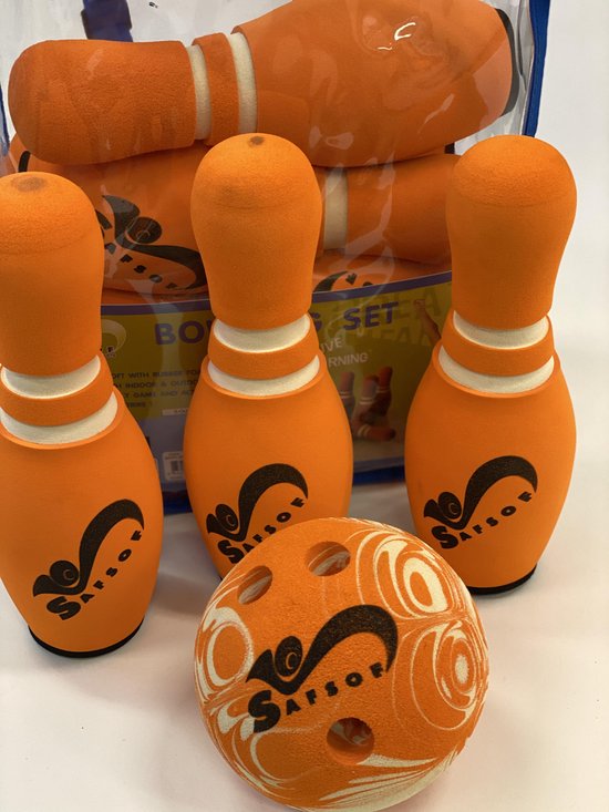 Bowling Set Rubber Foam Bowlingset 30 cm hoog In outdoor set