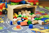 Houten gekleurde blokken - 100 bouwblokken - duurzaam eco toy