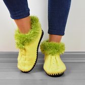 Hand Gebreide Pantoffels - Schoenen, Slippers - Groen