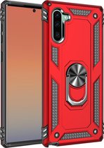 Xssive Anti Shock Back Cover met Magnetische Ringhouder voor Samsung Galaxy Note 10 - Rood