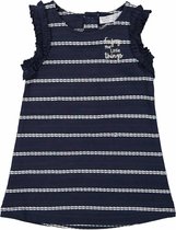 Robe Dirkje pour filles - Bleu marine + rayures blanches - Taille 56