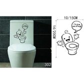 3D Sticker Decoratie WC VINYL Decals Voetstuk Pan Cover Sticker Toilet Kruk Commode Muursticker Interieur Badkamer Decor - 307 / Large