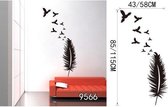 3D Sticker Decoratie Vliegende Veer Muursticker DIY Peel and Stick Art voor kinderkamer Home Decor Decals Wallpaper Babykamer Poster decoratie - 9566 / Small