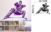 3D Sticker Decoratie Karate Vechtsporten Man Muurtattoo Aangepaste Chinese Kongfu Vechten Creatieve Vinyl Sticker Woondecoratie - Karate9 / Large