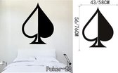 3D Sticker Decoratie Poker Pro Kaarten Spade Club Hart Diamant Muursticker, pak Spelen Game Room Night Kelder Decoratieve Decals - Poker20 / Large