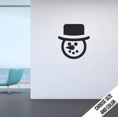 3D Sticker Decoratie Frosty the Snowman - Muursticker - Kerstdecoratie - Vinyl sticker